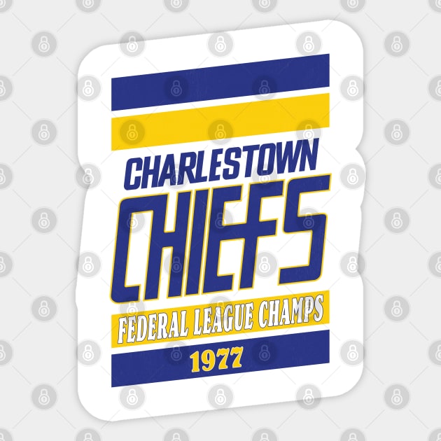 Slap Shot Charlestown Chiefs Hockey 1977 Sticker by LocalZonly